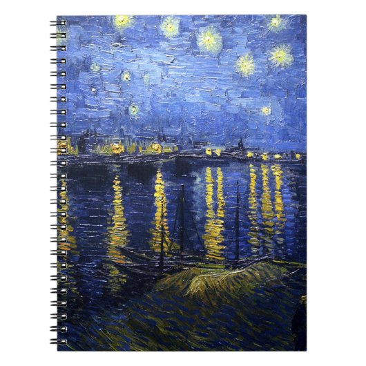 Nuit étoilée de Van Gogh au-dessus du carnet du (Devant)