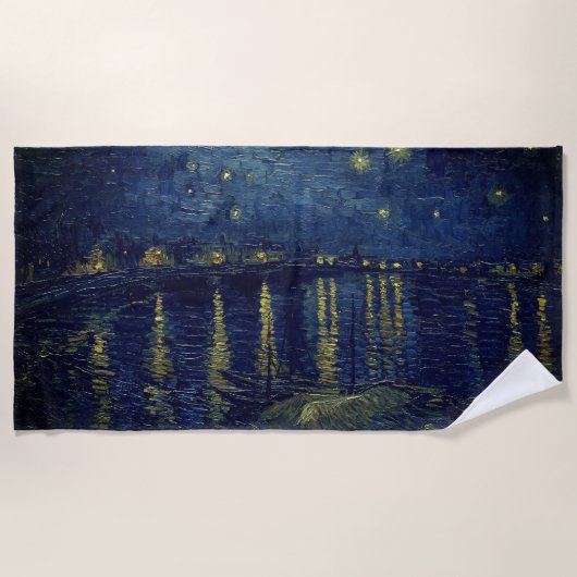 Nuit étoilée de Van Gogh sur le serviette de plage (Devant)