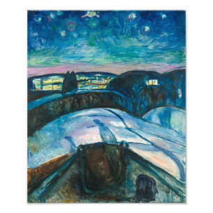 Nuit étoilée Edvard Munch Photo Print