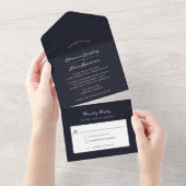 Nuit étoilée en un seul Faire-part de mariage (Déchirure)
