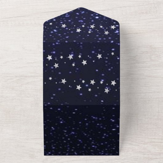 Nuit étoilée en un seul mariage Invitation (Dehors)