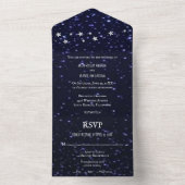 Nuit étoilée en un seul mariage Invitation (À l'intérieur)