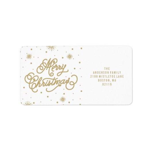 Nuit étoilée | Étiquettes de adresse de vacances (Devant)