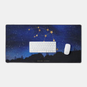 Nuit étoilée Or Aquarius Constellation du zodiaque (Clavier et souris)