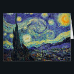 Nuit étoilée par van Gogh<br><div class="desc">Van Gogh était obsédé par le symbolisme des objets lumineux et de la couleur. La lampe était un symbole de calme et de sécurité. L'étoile symbolisait la foi, et la lumière, les réalités humaines. Le bleu ultramarin profond était infini, tandis que le rouge et le vert exprimaient "ces choses terribles,...</div>