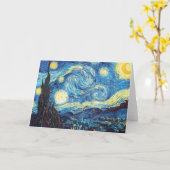 Nuit étoilée par Van Gogh, Art, Carte (Fleur jaune)