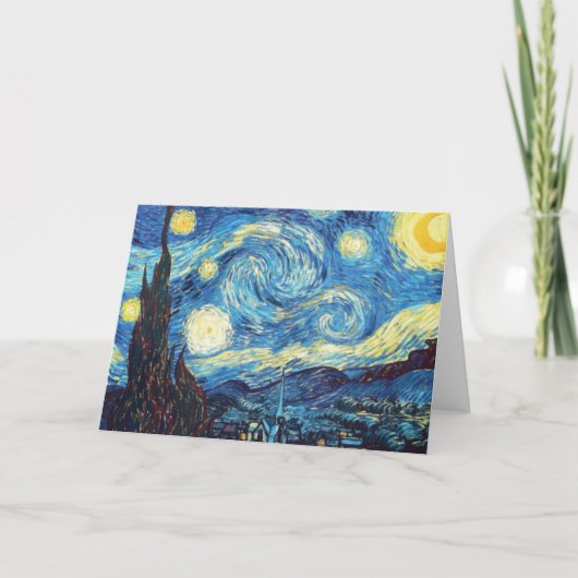Nuit étoilée par Van Gogh, Art, Carte (Devant)