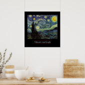 Nuit étoilée par van Gogh Poster post-impressionni (Cuisine)