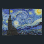 Nuit étoilée par Vincent Van Gogh Serviette à main<br><div class="desc">Nuit étoilée par Vincent Van Gogh peinture chef-d'oeuvre art beau impressionnisme peinture couleur vive belle qualité paysage art post décoration</div>