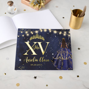 Nuit étoilée robe de princesse bleu marine Quincea