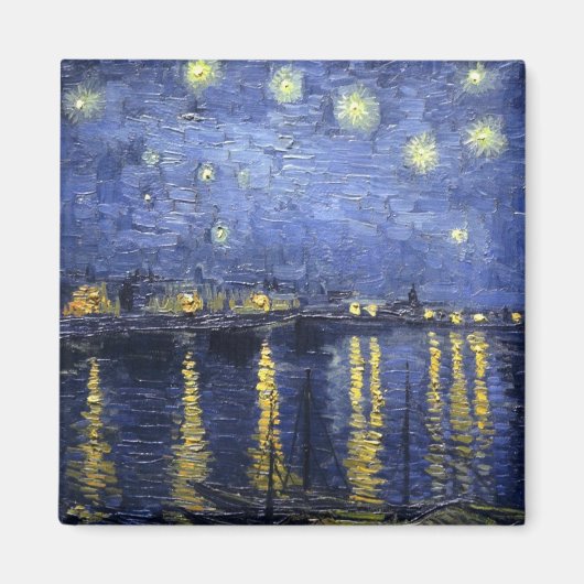 Nuit étoilée Sur Le Rhône Magnet 3 (Devant)