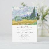 Nuit étoilée Vieux faire-part de mariage (Debout devant)