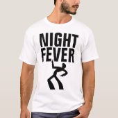 NUIT FEVER Disco danse T-shirts Vintages (Devant)