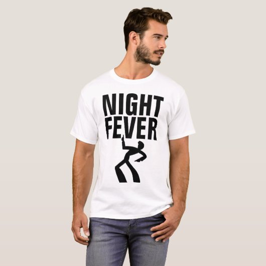 NUIT FEVER Disco danse T-shirts Vintages (Devant entier)