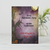 Nuit gothique Sky Halloween Party Invitation (Debout devant)
