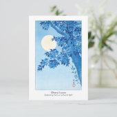 Nuit Lune de Cerise Fleurie Ohara Koson + Carte (Debout devant)