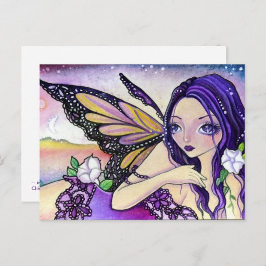 Nuit MoonFlower - Carte postale (Devant / Derrière)