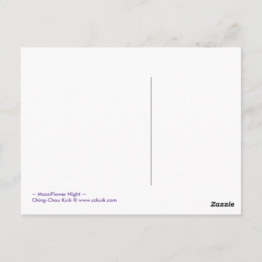 Nuit MoonFlower - Carte postale (Dos)