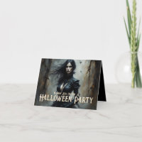 Nuit mystérieuse gothique d'Halloween, invitation