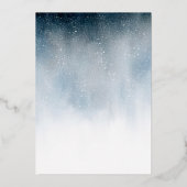 Nuit neigeuse Bleu Pile Joyeux Vacances (Verso)