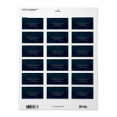 Nuit neigeuse Élégante Mariage d'hiver Étiquettes  (Feuille entière)