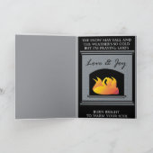 Nuit neigeuse, Joyeuse carte de voeux de Noël (Intérieur)