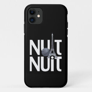 Nuit Nuit Basketbal Nacht Franse Woord Parijs Tore iPhone 11 Hoesje