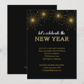 Nuit pétillante Invitation au réveillon du Nouvel (Devant / Derrière)