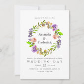 Nuit Printemps Aquarelle Florale Invitation (Devant)