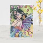 Nuit Sakura - carte blanche (Fleur jaune)