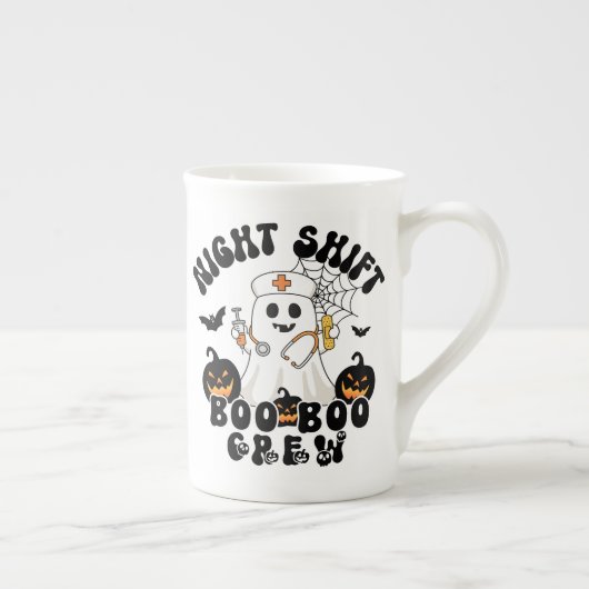 Nuit Shift Nurft Mug - BOO BOO Crew Ghost (Droite)