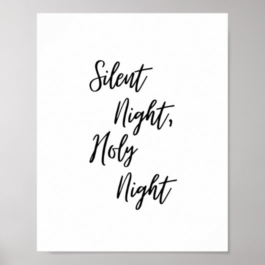 Nuit silencieuse, affiche de nuit Sainte (Devant)