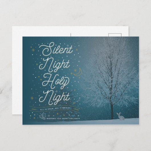 NUIT SILENCIEUSE / Carte de Noël (Devant / Derrière)