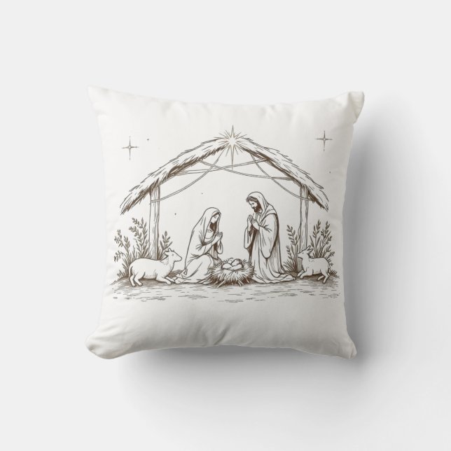 « Nuit silencieuse de la Nativité – Coussin décora (Recto)