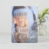 NUIT SILENCIEUSE | ELEGANT Carte photo de vacances (Debout devant)