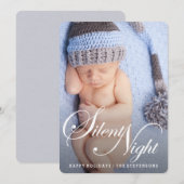 NUIT SILENCIEUSE | ELEGANT Carte photo de vacances (Devant / Derrière)