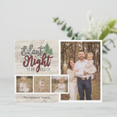 Nuit silencieuse Funny Carte de Noël de famille (Debout devant)