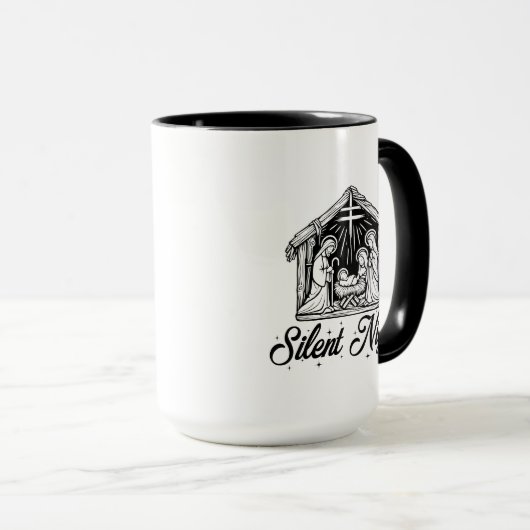 Nuit silencieuse - Noël Nativité Scène Mug (Devant droit)