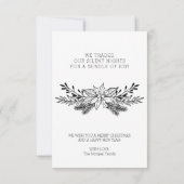 Nuit silencieuse Nouveau bébé Cartes photos de Noë (Dos)