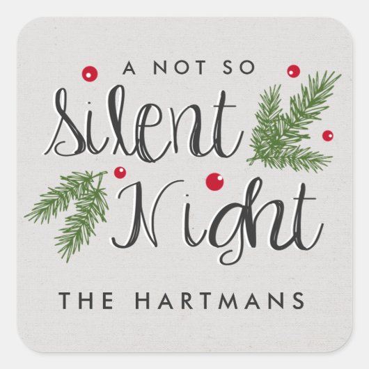 Nuit silencieuse | Stickers de vacances personnali (Devant)