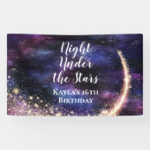 Nuit sous les étoiles Anniversaire Bannière (Horizontal)