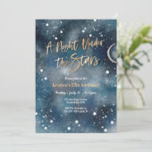 Nuit sous les étoiles Gold Invitation (Debout devant)