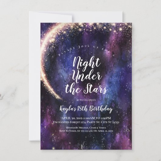 Nuit sous les étoiles Invitations (Devant)