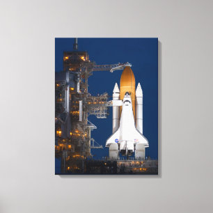 Nuit STS-135 avant toile enveloppée par lancement