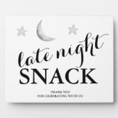 Nuit tardive Snack mariage signe Tabletop Plaque (Devant)
