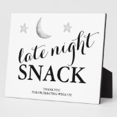 Nuit tardive Snack mariage signe Tabletop Plaque (Côté)