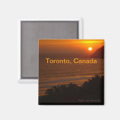 Nuit Toronto Canada Voyage Souvenir Magnet frigo (Recto/Verso)