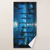 Nuit Tropicale de Luxe sous la Lune (Serviette de bain)