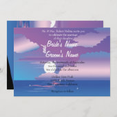 Nuit tropicale Faire-part de mariage florale (Devant / Derrière)