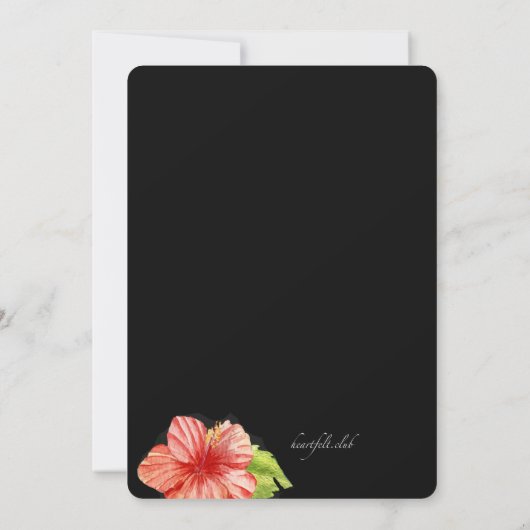 Nuit tropicale Luau Invitation (Dos)